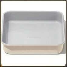 Sartén cuadrada antiadherente de cerámica de 22,7 cm: Utensilios de hornear de acero aluminizado, lavar a mano, garantía de 1 año - Multicolor - Ver 1