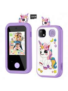 Telefono intelligente per bambini, regali di Natale e compleanno per bambini e bambine di età 3-10 anni, lettore MP3 con doppia fotocamera, telefono touch screen giocattolo educativo per bambini di 3, 4, 5, 6, 7, 8, 9, 10 anni