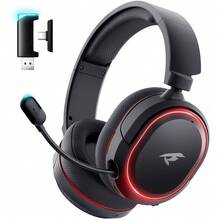 Picun G2 2.4GHz Wireless Over-Ear Game Headphone, 2.4GHZ Wireless Game Headset, Ultra-Low Latency Mode, Noise-Proof 5.3 Headset With Microphone, Hi-Res Audio, Wireless V5.4 For Fast & Stable Connection, 100Hrs Long Battery Time