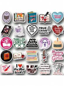 50pcs Fun Cartoon Thriller Book Creative Stickers Suitable For Handbooks, Phone Cases, Laptop Suitcases, Refrigerators - Multicolor - View 11