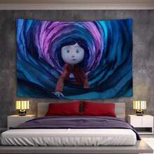 Funny Cool CCoraline Film Cartoon Tapestry Background Hanging Cloth Bedroom Tapestry Room Decor Aesthetic Tapestry Wall Hanging - Nhiều màu - Xem 5