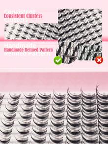 192 Pieces Fairy Eyelash Clusters 9-18mm Comic Eyelash Cluster C Curl - Wide Span DIY Eyelash Extension Wet Spiked Anime Eyelashes Single False Eyelash Cluster With 0.05mm Ultra-Thin Invisible Eyelashes With Eyelash Clusters, Eyelash Clusters, Single Eyelashes, Eyelashes, False Eyelashes - D - View 10
