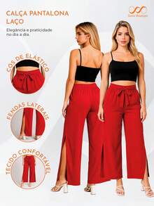Swisz Women Pants - Red - View 3