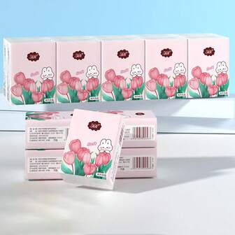 10pcs Household & Restaurant Napkins, Convenient Pocket Pack Facial Tissues, Hand Towel Paper Napkins, Toilet Paper Mini Portable Pack