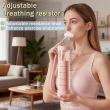 1 peça de treinador abdominal, haltere ajustável de 5 níveis de resistência à respiração, dispositivo portátil de auxílio à aptidão física para treinamento abrangente em casa, exercícios abdominais, oblíquos, músculos do assoalho pélvico e capacidade pulmonar, melhora a respiração abdominal e a resistência ao exercício