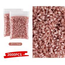 2000 piezas Súper paquete grande de cuentas - Cuentas pequeñas de 2.6 mm, adecuadas para manualidades DIY, cumpleaños, San Valentín, Halloween, decoraciones de fiesta - Compatibles con Perler, cuentas de fusión, hacer slime - Cuentas a granel para manualidades DIY, regalos de fiesta de cumpleaños, proyectos escolares - Cuentas para hacer joyería, materiales para hacer pulseras, kit para hacer pulseras, suministros para hacer joyería, cuentas para hacer pulseras, accesorios para hacer joyería