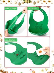 1pc Print On Demand Name Pattern Baby Silicone Bib Custom Baby Tableware Baby Adjustable Bibs Personalized Customization Baby Gifts