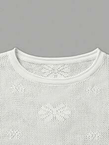 Damski sweter w nowym stylu, biały, z okrągłym dekoltem, długim rękawem, żakardowy, dopasowany, lekki, prosty, sportowy, swobodny, uniwersalny, sportowy, dzianinowy top, na jesień i zimę