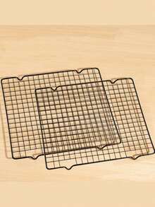 不粘冷却架，带凸起边缘和网格设计 - 重型烘焙、面包、蛋糕、饼干、糕点架 - 易于清洁、可用洗碗机清洗、为烤箱、烤架、厨房提供均匀的空气循环 - 节省台面上的存储空间 - 适合家庭和商业使用的食品材料 - 非常适合制作分层蛋糕、松饼、纸杯蛋糕 - 彩色 - 查看 16