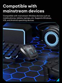 Lenovo 联想 GT100 蓝牙耳机，半入耳式高品质音频，超低延迟游戏模式，长电池寿命，佩戴舒适，硅胶耳塞，兼容智能手机和电脑的无线耳机 - 黑色 - 查看 9