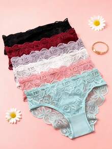 6/12/18 Pack Women's Cotton Stretch Lace Bikini Panties Multipack Breathable Soft For Valentine's Day Halloween Parties Dates Womenswear Bridal 2 Piece Sets Women,Outfits,Matching Pajama Set Couple,Halloween Costumes For Women>Sexy,Halloween Costumes For Women,Fallhalloween Costumes Tights - 彩色 - 查看 7