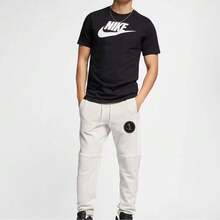 Nike Sportswear Classic Logo Print Crew Neck Retro American Style Short Sleeve T-Shirt, Men, Black