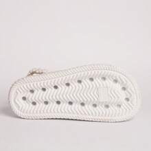 Kit Of 2 Pairs Of Girls' Daisy Sandals, Lightweight And Comfortable, Braided School Shoes - 白色+淡紫色 - 查看 4