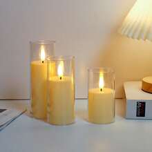 1 Peça Luz de Vela LED sem Chama com Formato de Copo e Baterias, Luz de Vela Eletrônica para Decoração Doméstica, Ideal para Decoração de Casamento, Decoração de Mesa de Jantar, Aniversário, Festa, Decoração do Dia dos Namorados, Vela Acendedora, Vela Elétrica, Jantar à Luz de Vela, Velas para Desejos, Decoração de Natal com Luz de Vela