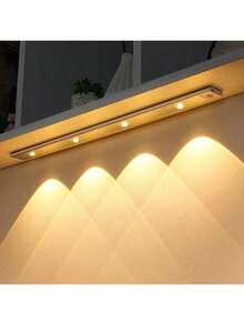 Luminaria Fina 3 Tipo de Luz Recarregavel Com Sensor Cozinha Armário Cristaleira Slim - 50 CM - Visão 3