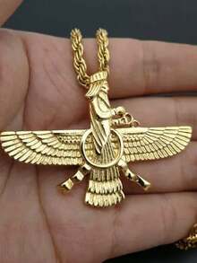 SeuSuk 1pc Sorodar Eagle Twist Chain Necklace Pendant, Unisex Daily Amulet Jewelry Gift - The New - View 4