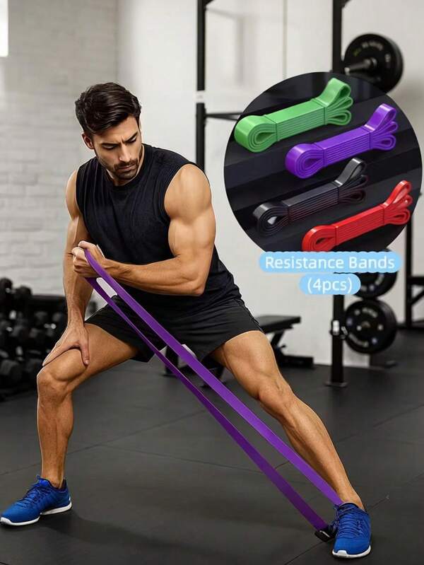 重型 TPE 阻力带套装，3-5 级可调节和可堆叠便携式健身系统，包括长弹性训练带和环形拉伸带，适用于家庭健身、瑜伽、普拉提和力量训练 - 全身锻炼覆盖