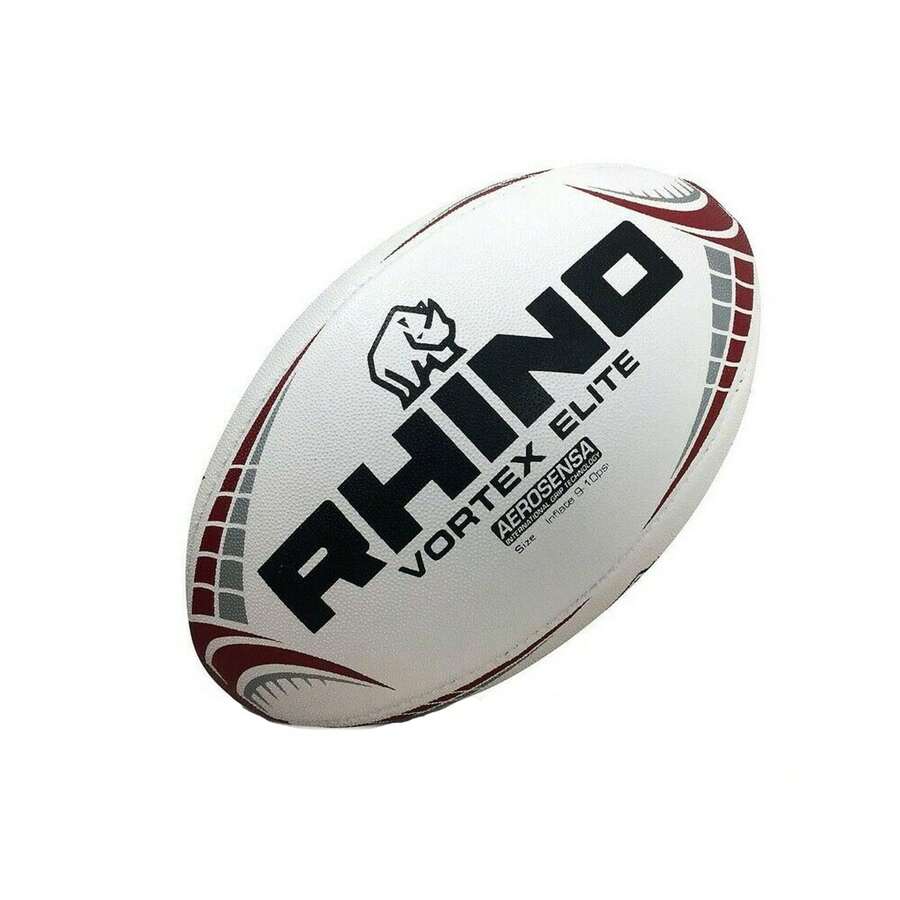 RHINO Vortex Elite Replica Rugby Ball (White) - 100% Mixed - (RD1455) - White - View 1
