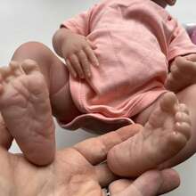KsiTig Reborn Baby Dolls Silicone Girls 19inch Lifelike Toddler Realistic Babies Boys That Look Real Life Newborn Open Eyes - Màu be - Xem 7