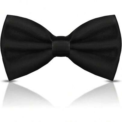 Men's Bow Ties Solid Color Pre-Tied Bow Tie Satin Formal Tuxedo Bowtie Adjustable Neck Bowtie For Men Wedding Party