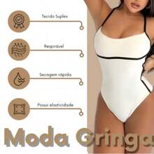 Women's Body Kit Suplex Straps C Cup Plain Comfortable Elegant Casual Chic. - 吊帶緊身衣 / 白色 - 查看 3