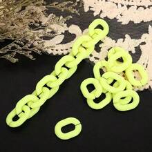 50 قطعة من وصلات السلسلة البلاستيكية بشكل قلب ودائرة مفتوحة لصنع المجوهرات DIY وإكسسوارات الهاتف، مناسبة كهدية لصديق