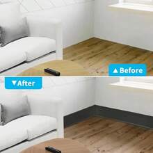 1 Roll 2m X 8cm PVC Baseboard Trim Self-Adhesive Home Decor Sticker, Flexible Bottom Molding Decor, With Wider Self-Adhesive Peeling And Pasting Groove Base, Waterproof Edging Wall Baseboard - Multicolor - View 11