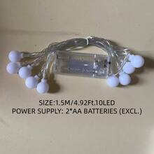 1 đèn 10/20/40 bóng 1,5/3/6m Đèn dây hình cầu nhỏ màu hồng ấm áp, thích hợp trang trí phòng, đám cưới, tiệc tùng, quà tặng, nhà ở, phòng ngủ, tường, sinh nhật, sân vườn, đèn trang trí ngày lễ - Hồng - Xem 8