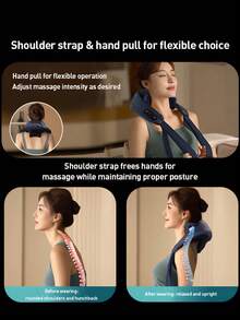 1pc Philips Neck And Shoulder Massage Shawl, Deep Tissue Massage And Heat Therapy, Multi-Functional Massage Designed For Neck, Shoulder And Back, Suitable For Boyfriend Birthday Gift - Multicolor - View 4