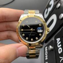 Factory Low Price Cross-Border Foreign Trade Laojia Log Watch Men's Watch Fully Automatic Mechanical Watch Mechanical Watch Stainless Steel Band Waterproof Watch Men - Platinum Steel  1 - View 23