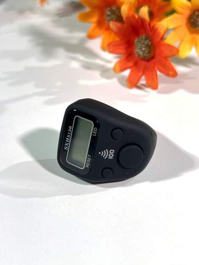 LED Finger Counter With Night Light Indicator, Silicone Material, High Quality, Hundred Reminder Function, 3 Buttons For Counting, Reset, Backlight Display, Convenient Ring Counter For Praying, Knitting, Fitness Tracking And More