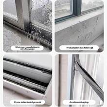 1 PC Home Window Water Blocking Bar Sliding Window Rain Weatherstrip Balcony Insulation Windproof Sealing Strip Flashing Board