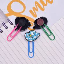 5 قطع/10 قطع مشابك قماش الجينز الجديدة، إشارات كتب للطلاب، مشابك ملفات DIY، مشابك ورق كبيرة بتصميمات كرتونية