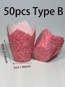 50 pièces Caissettes à muffins tulipes rayées élégantes, avec surface anti-adhésive et bords arrondis, variété de styles, couleurs et motifs, pour muffins, cupcakes, gâteaux à étages - Caissettes à cupcakes tulipes décoratives et fonctionnelles pour les desserts d'anniversaire, de mariage et de fête - Multicolore - Voir 27