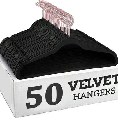Wieszaki aksamitne – oszczędzający miejsce, trwały organizer na ubrania do domu i sklepu, 5 szt.