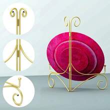 Plate Display Stands With Hinged Folding Design 8 Inch Picture Frame Stand For Tables Decorative Easels For Plates Photos Cards And Books 8 Gold - 金色 - 查看 2