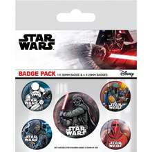 Star Wars Dark Side Badge Set (Pack Of 5) (Multicoloured) - 100% Mixed - (PM624) - Multicolor - View 2