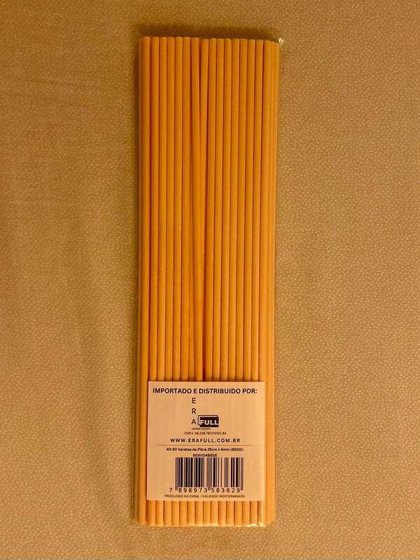 KIT 50 Varetas Difusor 3mm x 25cm POLIESTER - cor Bege