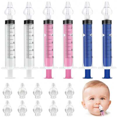 Set de 6 Unidades de 10 ml, Profesional y Portátil con 10 Cabezales de Silicona, Reutilizable y con Estuche - Color Blanco