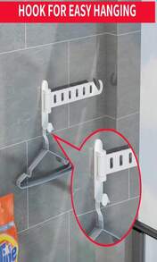 JOOM Laundry Drying Rack Wall Mounted Clothes Drying Rack Clothes Hanger -Coat Hanger Holder White - ColorC - 查看 7
