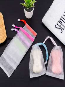 10Pcs Reusable Exfoliating Soap Saver Pouch, Sisal Soap Bag With Drawstring,Soap Bag Foaming Net; Facial Soap Net Soap Saver Bag, Knotted Shower Soap Bag For Foaming And Drying, Body Scrubber, Back Scrubber Skin Smoother For Exfoliating Dirt And Dead Skin, Body Cleaning Tools, Bathroom Supplies, Bathroom Accessories Home Bathroom Decor
