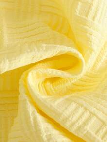 2pcs Baby Boy Street Fashion Textured Pocket Bear Embroidered Shirt And Pants Set - Yellow - View 9