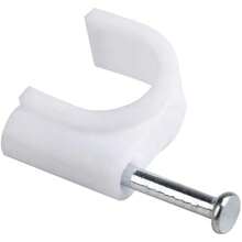 6mm Square U-Shaped Round PE Plastic Nylon Telephone Wire Fixed Line Clips, Wall Nails, Pressure Line Clips - Multicolor - View 6