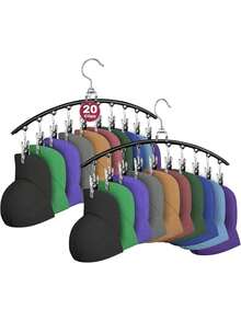 VASA NAMA 2 pcs Soportes Organizadores de Sombreros con Rotación de 360°, Perchas para Sombreros de Clóset, Estantes para Sombreros para Gorras de Béisbol, Organizador de Leggings para clóset - 1 - Ver 8