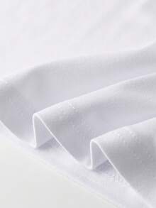 LIDANR 1PC Plus Size, Plus Size Women&Apos;S Casual Short Sleeve T-Shirt - Elegant Watercolor Magnolia Floral Print, Round Neck Top, Machine Washable & Breathable For Casual Attire, Allseason Apparel, Semitransparent Material Valentine's Day Shirts - 白色 - 查看 5