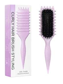 Lockendefinierender Haarbürste, 2025 Blitz Wildschweinborsten Stylingbürste für lockiges Haar, Formen & Definieren von Locken für Frauen, Haarbürste, Slick Back Bürste, Stylingbürste, Lockenbürste, Edgebürste, Haarkamm, Haarbürste Set, Kamm für Locken, Entwirrbürste, Haarbürste für Frauen, Haar, Reise, Haarpflege, Haartools, Harzeug, Friseur, Friseurzubehör, Friseursalon, Friseurausrüstung