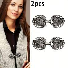 1/2/3/4 件套女士优雅复古毛衣夹套装 - 银色金属胸针，配有开衫和连衣裙扣、围巾扣、披肩别针和领夹，适用于连衣裙和针织配饰 - 彩色 - 查看 36