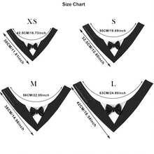 Dog Tuxedo, Formal Dog Wedding Bandana, Dog Collar With Bow Tie, Dog Birthday Costume, Adjustable Pet Party Tux Dog Wedding Attire, Dog Valentines Outfit Cosplay For Small Medium Large Pets - Black and White - View 2