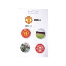Manchester United FC Logo Stadium Badge (Pack Of 4) (Multicoloured) - 100% Mixed - (BS4323) - Multicolor - View 2