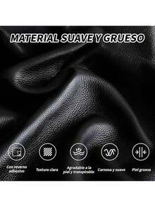 Kit de Parches Reparadores de Piel,Parche Autoadhesivo,Piezas ReparacióN Pegatinas,para Restaurar ArtíCulos De Piel Como SofáS, Sillas, Bolsos, Etc. 50 X 200 (Negro) - marrón claro - Ver 5